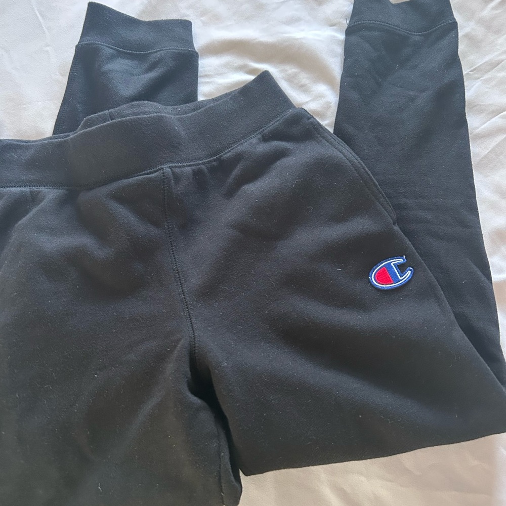 Champion Black Slim Fit Joggers with Elastic Cuffs slim fit